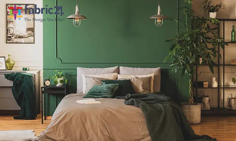 رنگ سبز مناسب برای اتاق خواب زوجین